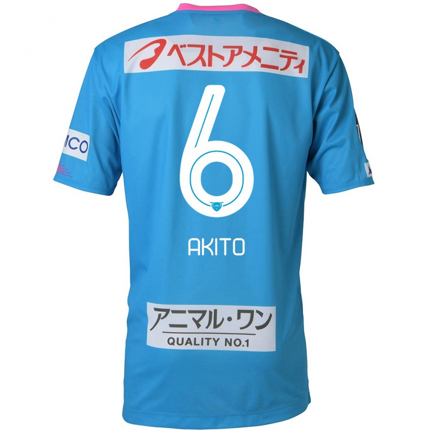 Bambino Maglia Akito Fukuta #6 Blu Rosa Kit Gara Home 2024/25 Maglietta