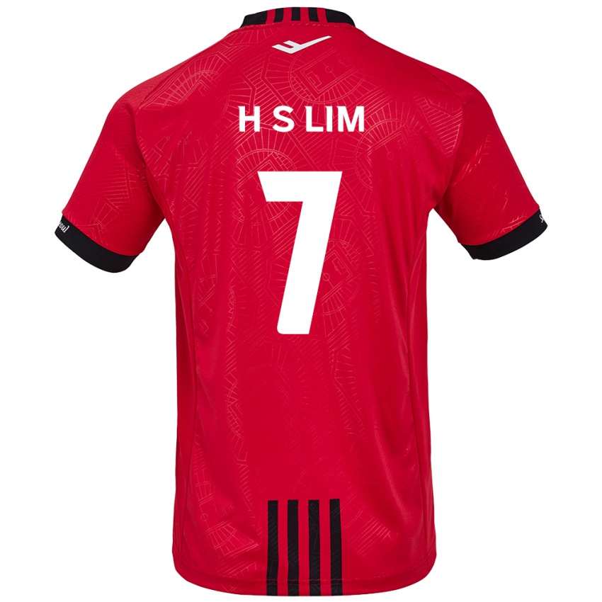 Bambino Maglia Sang-Hyub Lim #7 Rosso Nero Kit Gara Home 2024/25 Maglietta