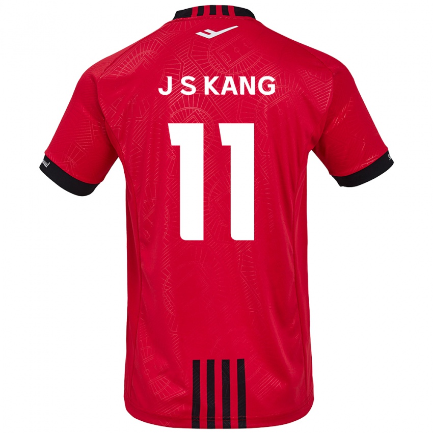 Bambino Maglia Seong-Jin Kang #11 Rosso Nero Kit Gara Home 2024/25 Maglietta