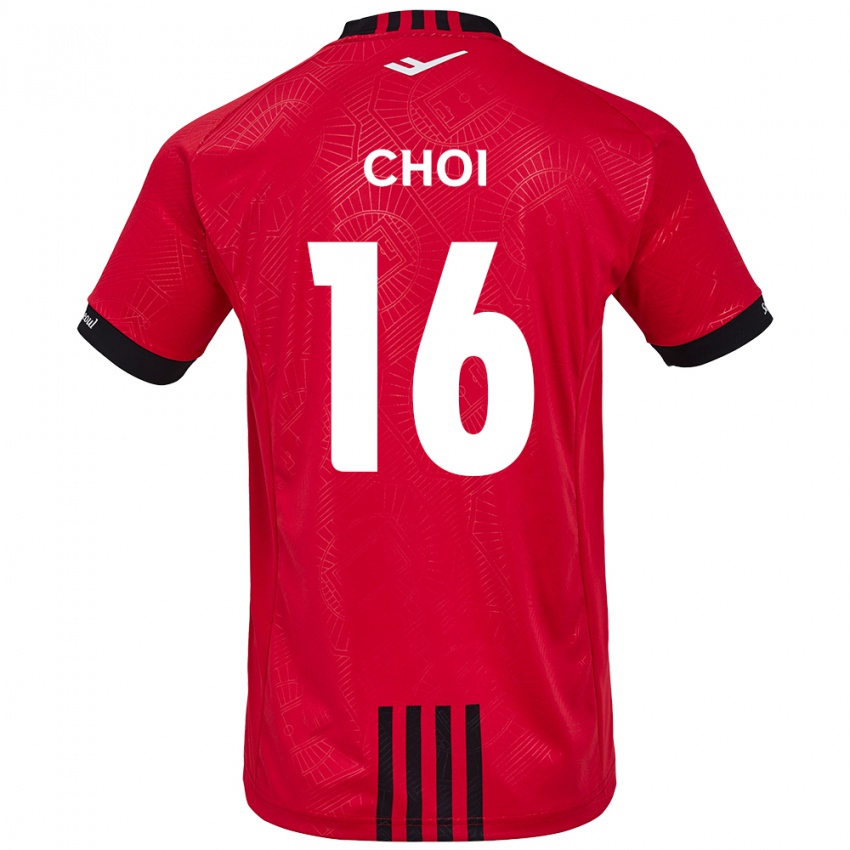 Bambino Maglia Jun Choi #16 Rosso Nero Kit Gara Home 2024/25 Maglietta