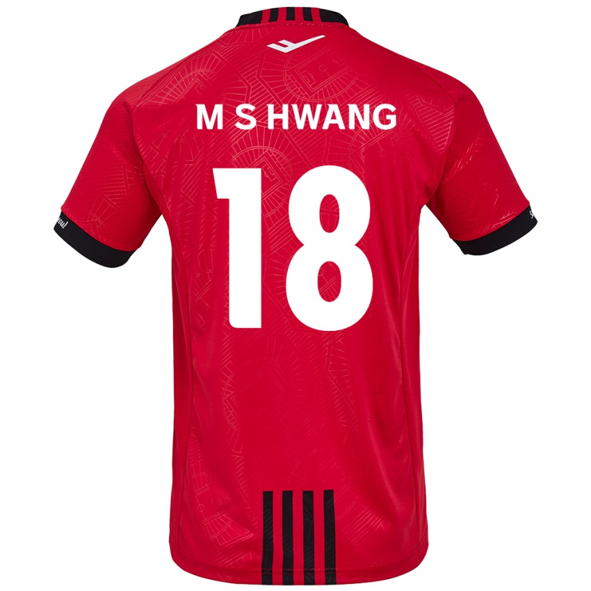 Bambino Maglia Seong-Min Hwang #18 Rosso Nero Kit Gara Home 2024/25 Maglietta