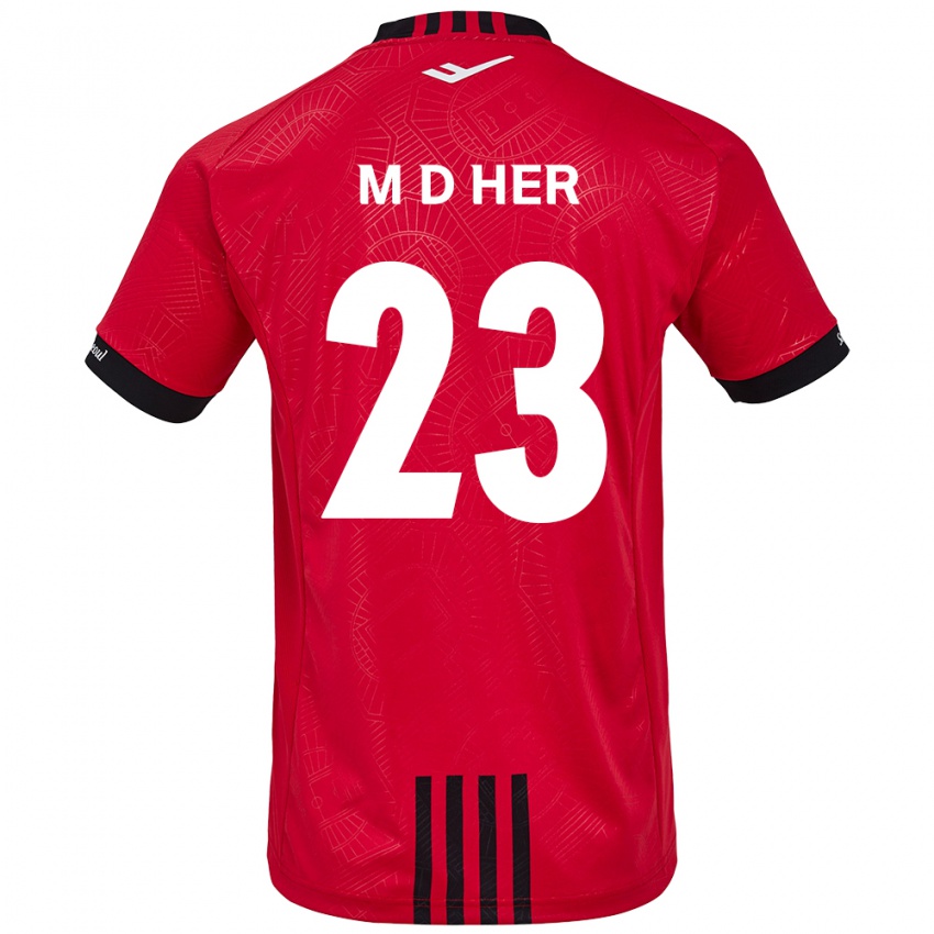 Bambino Maglia Dong-Min Her #23 Rosso Nero Kit Gara Home 2024/25 Maglietta