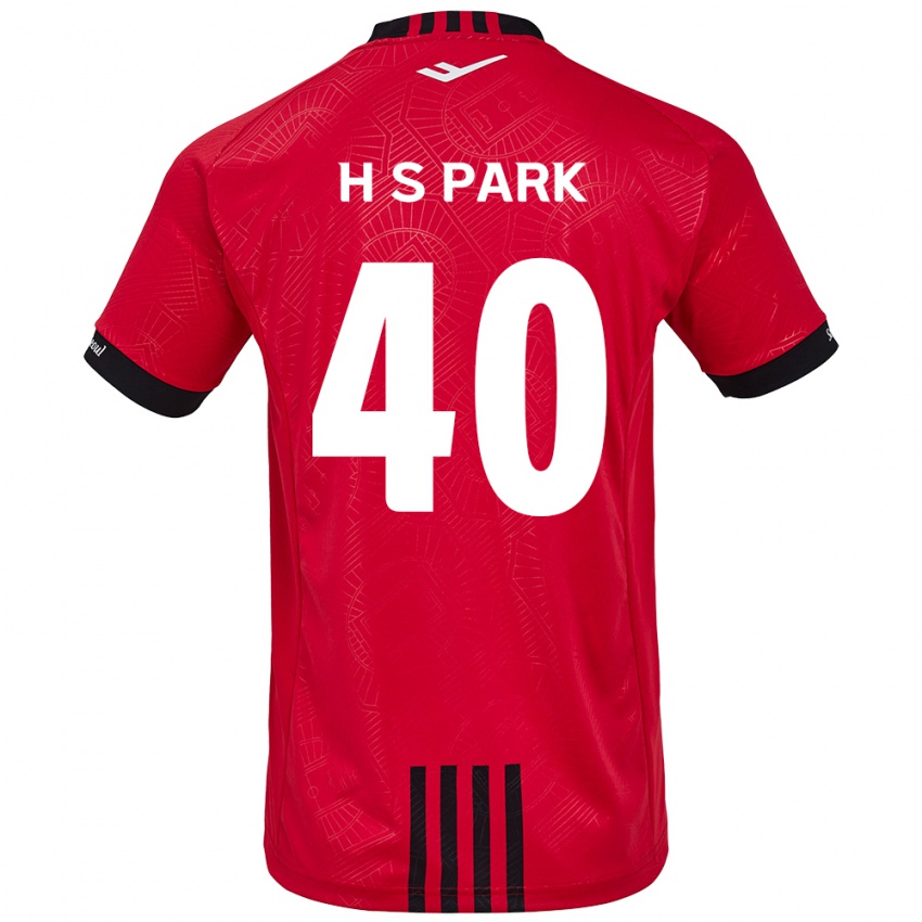 Bambino Maglia Seong-Hun Park #40 Rosso Nero Kit Gara Home 2024/25 Maglietta