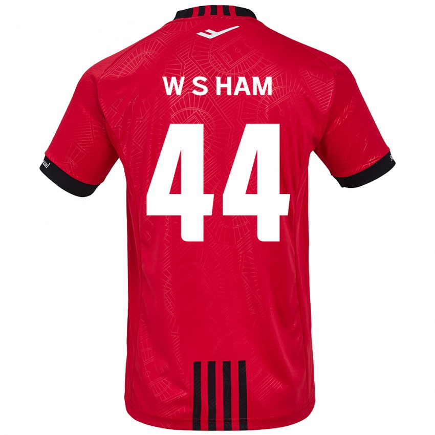 Bambino Maglia Sun-Woo Ham #44 Rosso Nero Kit Gara Home 2024/25 Maglietta