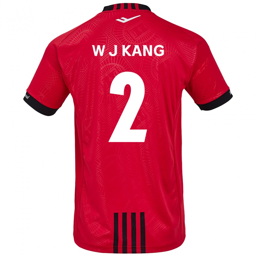 Bambino Maglia Jae-Won Kang #2 Rosso Nero Kit Gara Home 2024/25 Maglietta