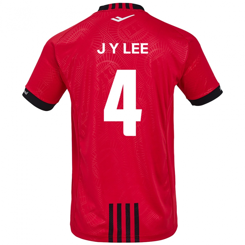 Bambino Maglia Young-Jun Lee #4 Rosso Nero Kit Gara Home 2024/25 Maglietta