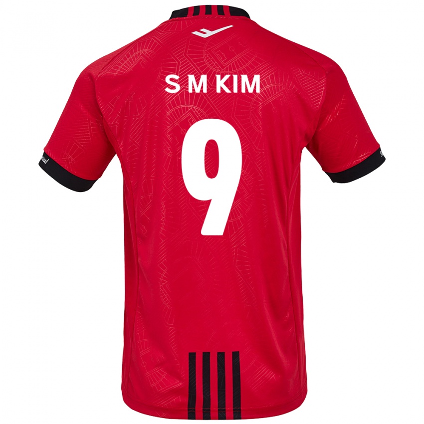 Bambino Maglia Min-Sung Kim #9 Rosso Nero Kit Gara Home 2024/25 Maglietta