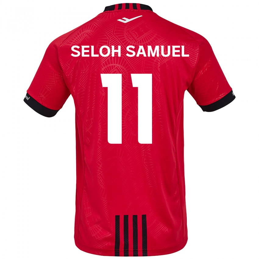 Bambino Maglia Gbato Seloh Samuel #11 Rosso Nero Kit Gara Home 2024/25 Maglietta