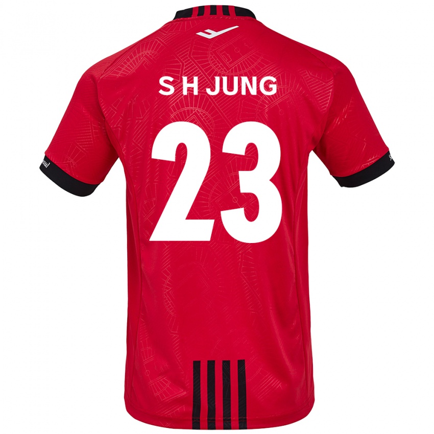 Bambino Maglia Hyeon-Soo Jung #23 Rosso Nero Kit Gara Home 2024/25 Maglietta