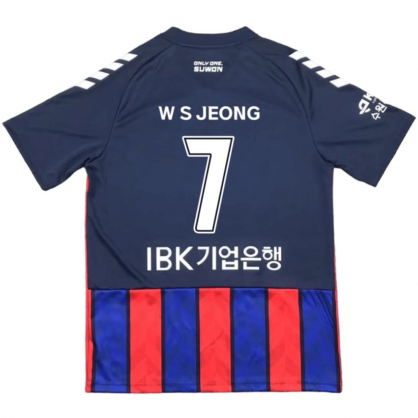 Bambino Maglia Seung-Won Jeong #7 Blu Rosso Kit Gara Home 2024/25 Maglietta