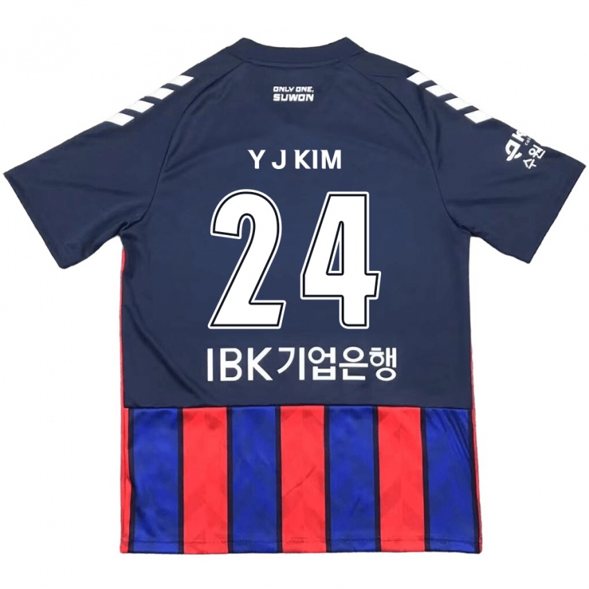 Bambino Maglia Ju-Yeop Kim #24 Blu Rosso Kit Gara Home 2024/25 Maglietta