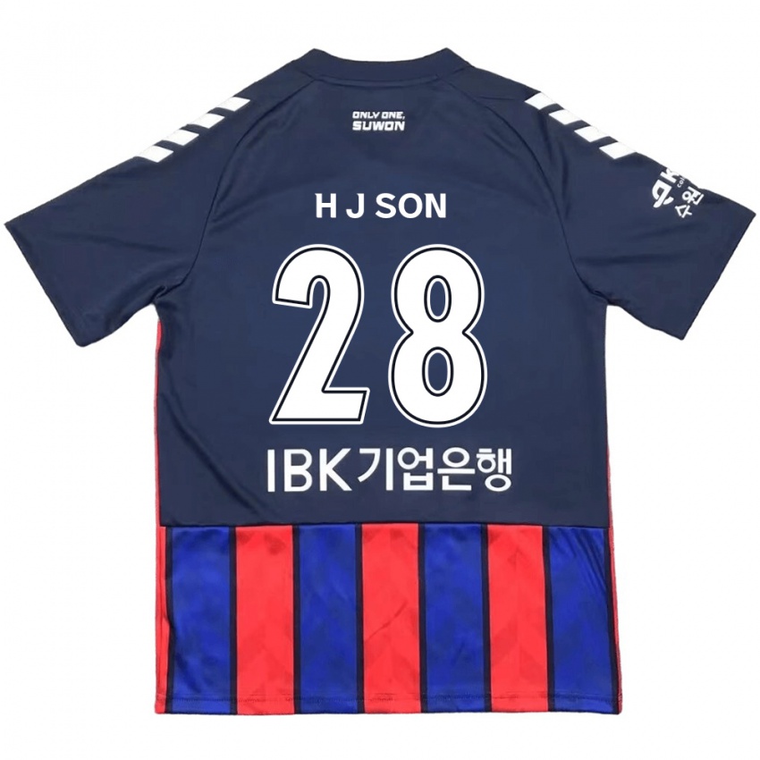 Bambino Maglia Jun-Ho Son #28 Blu Rosso Kit Gara Home 2024/25 Maglietta