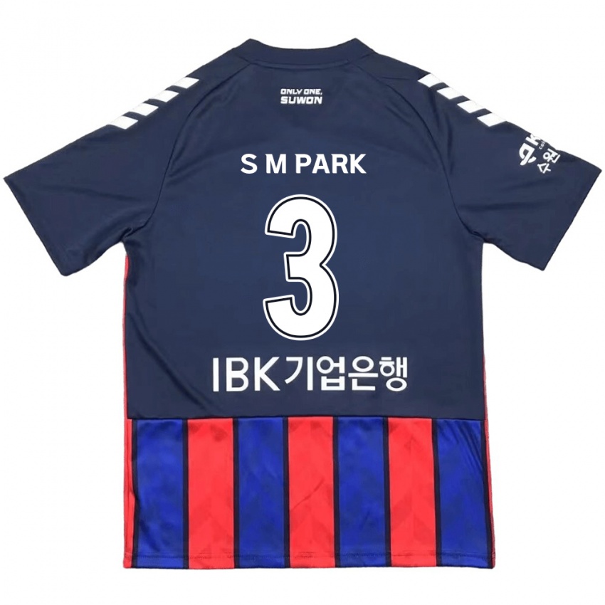 Bambino Maglia Min-Seo Park #3 Blu Rosso Kit Gara Home 2024/25 Maglietta