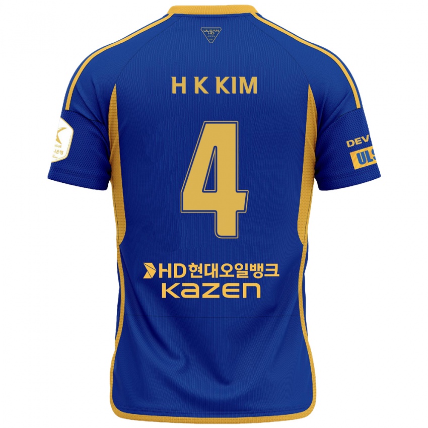 Bambino Maglia Kee-Hee Kim #4 Blu Giallo Kit Gara Home 2024/25 Maglietta