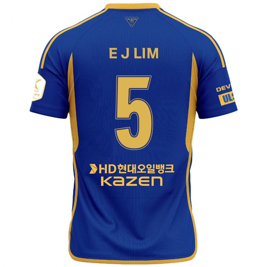 Bambino Maglia Jong-Eun Lim #5 Blu Giallo Kit Gara Home 2024/25 Maglietta