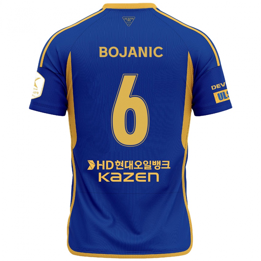 Bambino Maglia Darijan Bojanic #6 Blu Giallo Kit Gara Home 2024/25 Maglietta