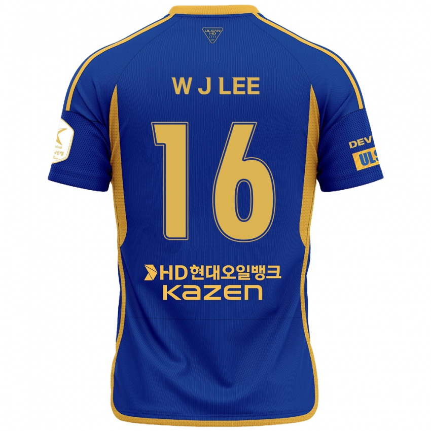 Bambino Maglia Jae-Wook Lee #16 Blu Giallo Kit Gara Home 2024/25 Maglietta