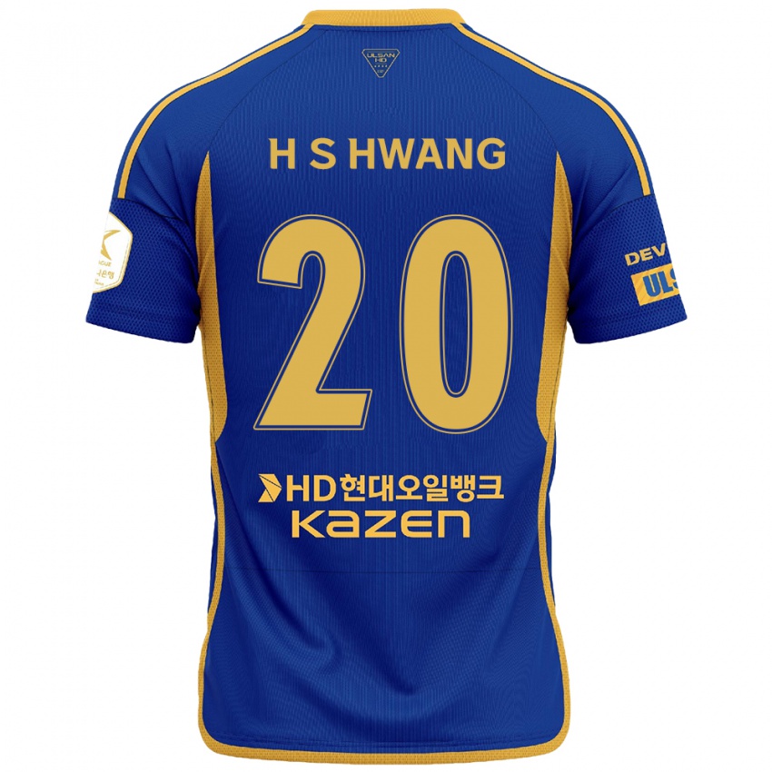 Bambino Maglia Seok-Ho Hwang #20 Blu Giallo Kit Gara Home 2024/25 Maglietta