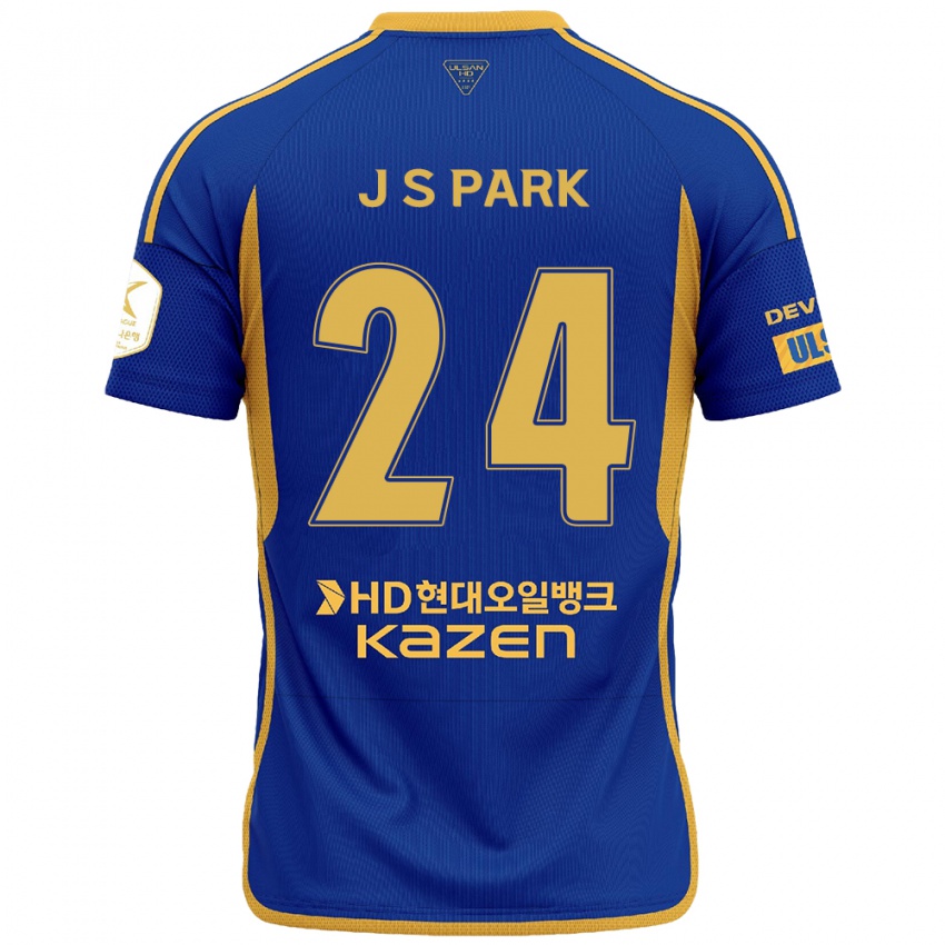 Bambino Maglia Sang-Jun Park #24 Blu Giallo Kit Gara Home 2024/25 Maglietta