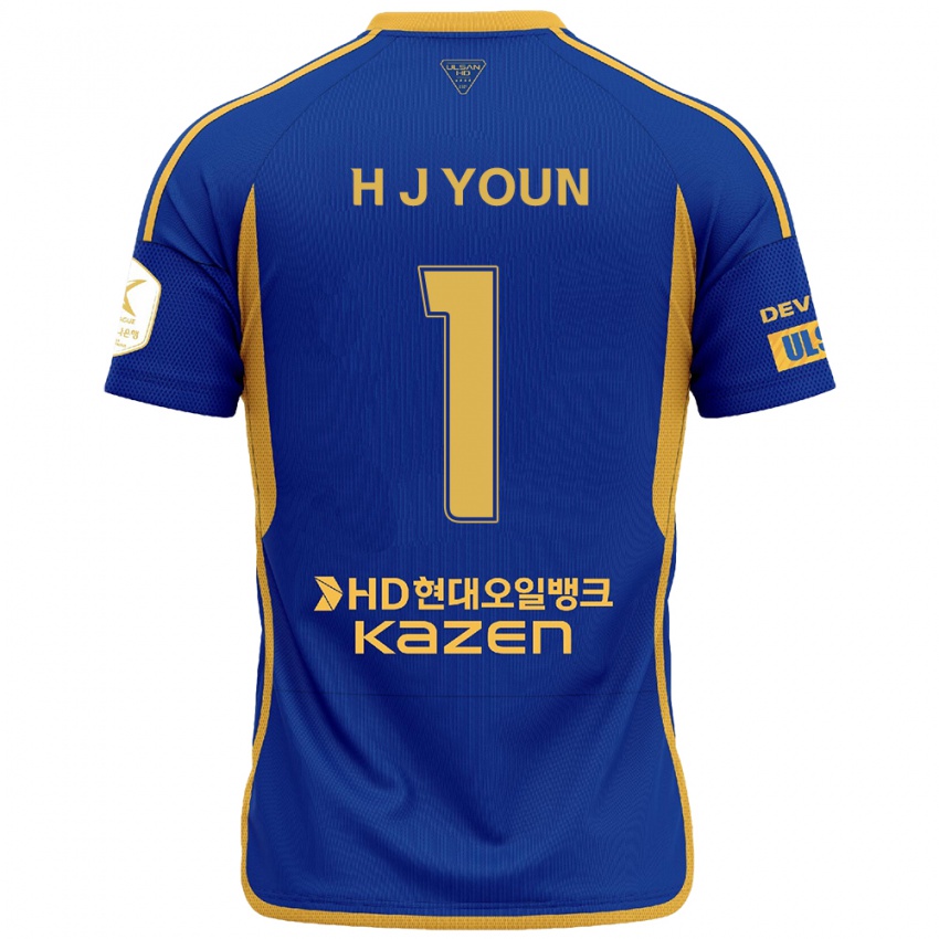 Bambino Maglia Je-Hun Youn #1 Blu Giallo Kit Gara Home 2024/25 Maglietta