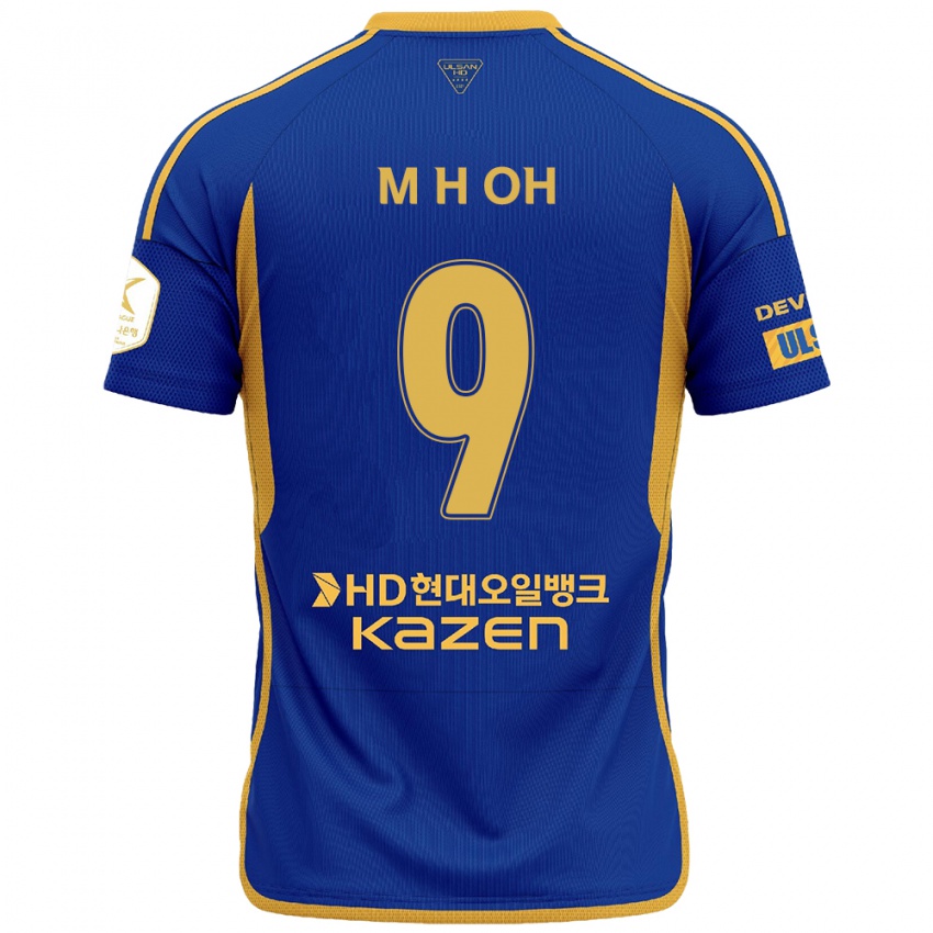 Bambino Maglia Hyun-Min Oh #9 Blu Giallo Kit Gara Home 2024/25 Maglietta