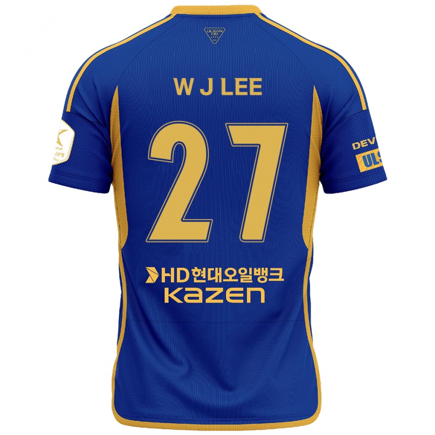 Bambino Maglia Ji-Woo Lee #27 Blu Giallo Kit Gara Home 2024/25 Maglietta