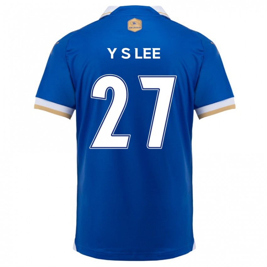 Bambino Maglia Shi-Yeong Lee #27 Blu Bianco Kit Gara Home 2024/25 Maglietta