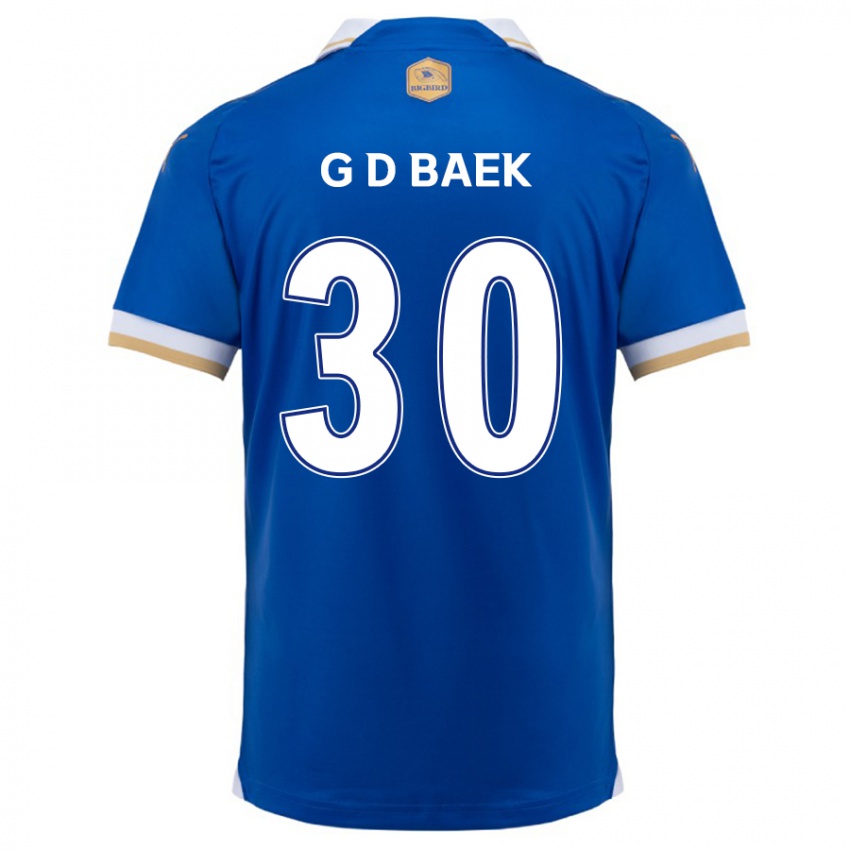 Bambino Maglia Dong-Gyu Baek #30 Blu Bianco Kit Gara Home 2024/25 Maglietta