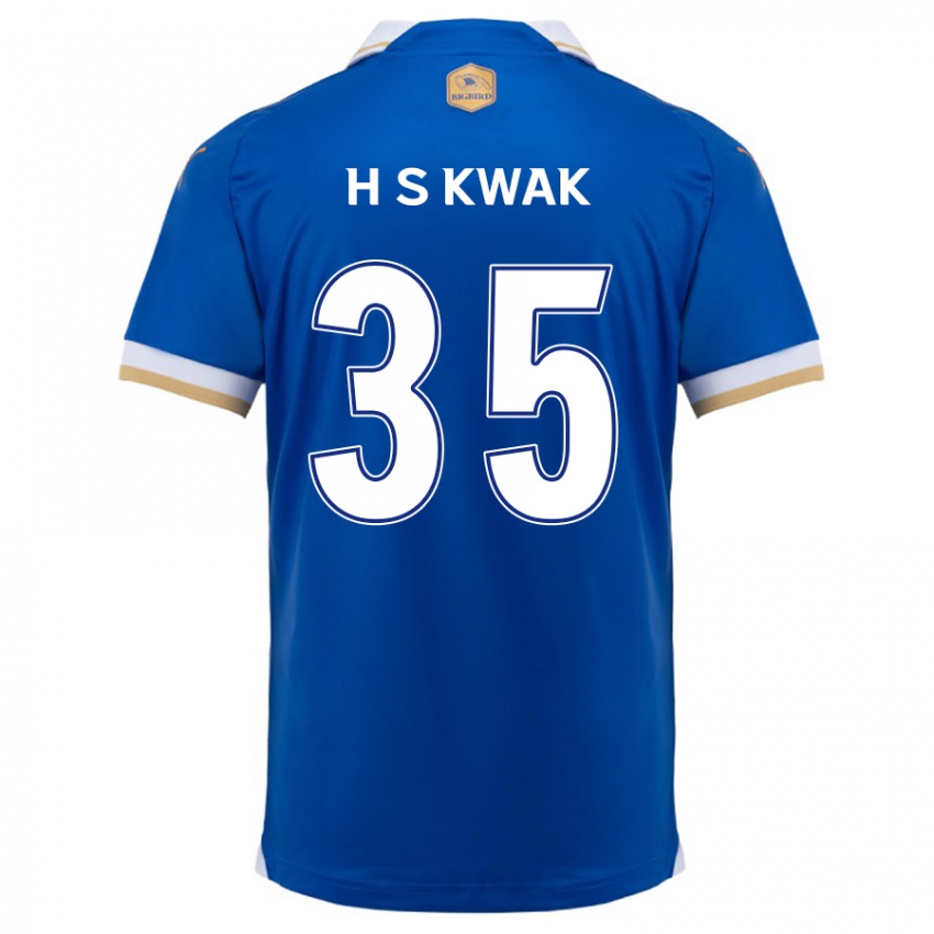 Bambino Maglia Sung-Hoon Kwak #35 Blu Bianco Kit Gara Home 2024/25 Maglietta