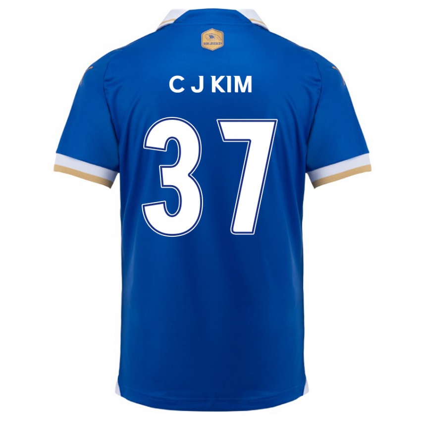 Bambino Maglia Joo-Chan Kim #37 Blu Bianco Kit Gara Home 2024/25 Maglietta