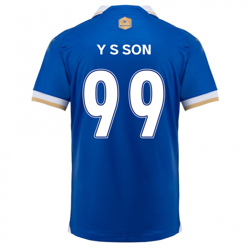 Bambino Maglia Suk-Yong Son #99 Blu Bianco Kit Gara Home 2024/25 Maglietta