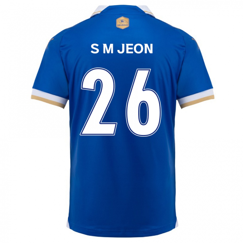 Bambino Maglia Min-Seung Jeon #26 Blu Bianco Kit Gara Home 2024/25 Maglietta