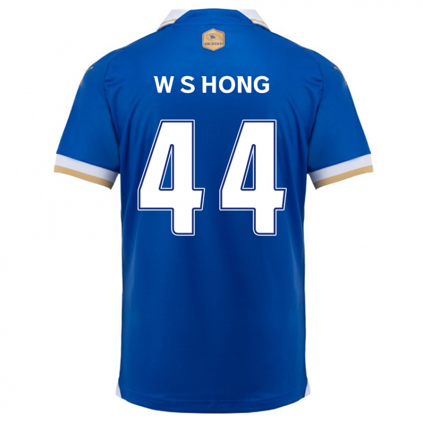 Bambino Maglia Sang-Won Hong #44 Blu Bianco Kit Gara Home 2024/25 Maglietta