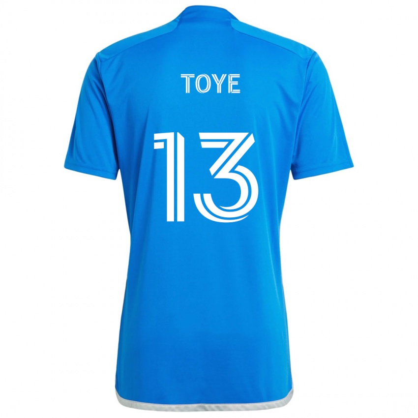 Bambino Maglia Mason Toye #13 Blu Bianco Kit Gara Home 2024/25 Maglietta