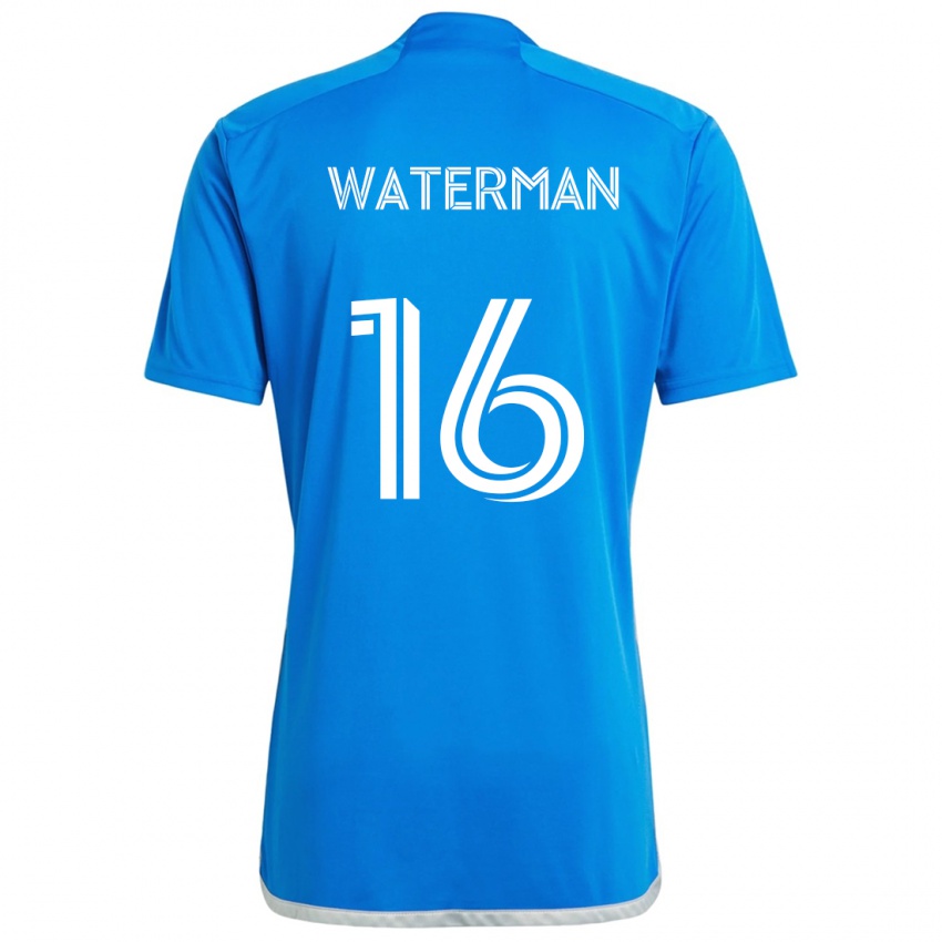 Bambino Maglia Joel Waterman #16 Blu Bianco Kit Gara Home 2024/25 Maglietta