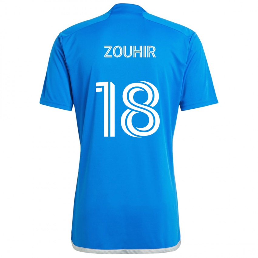 Bambino Maglia Rida Zouhir #18 Blu Bianco Kit Gara Home 2024/25 Maglietta