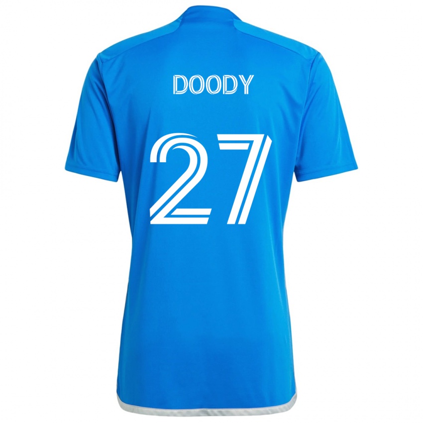 Bambino Maglia Grayson Doody #27 Blu Bianco Kit Gara Home 2024/25 Maglietta