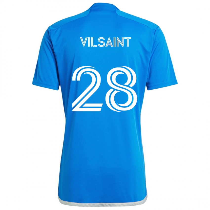 Bambino Maglia Jules-Anthony Vilsaint #28 Blu Bianco Kit Gara Home 2024/25 Maglietta