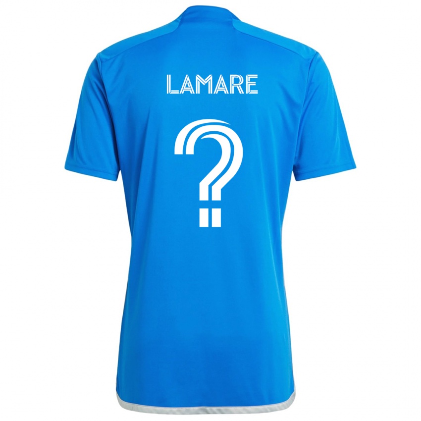 Bambino Maglia Samuel Lamare #0 Blu Bianco Kit Gara Home 2024/25 Maglietta