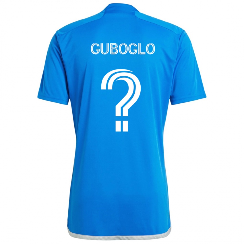 Bambino Maglia Yuri Guboglo #0 Blu Bianco Kit Gara Home 2024/25 Maglietta