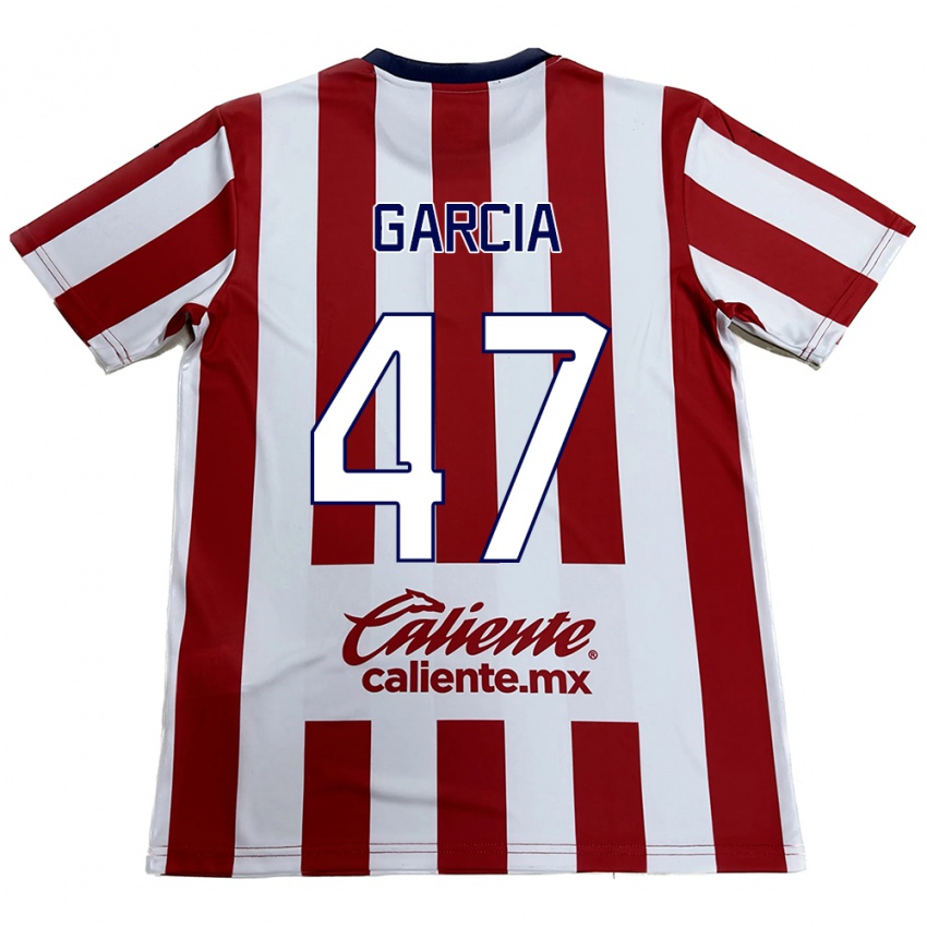 Bambino Maglia Gael García #47 Rosso Bianco Kit Gara Home 2024/25 Maglietta