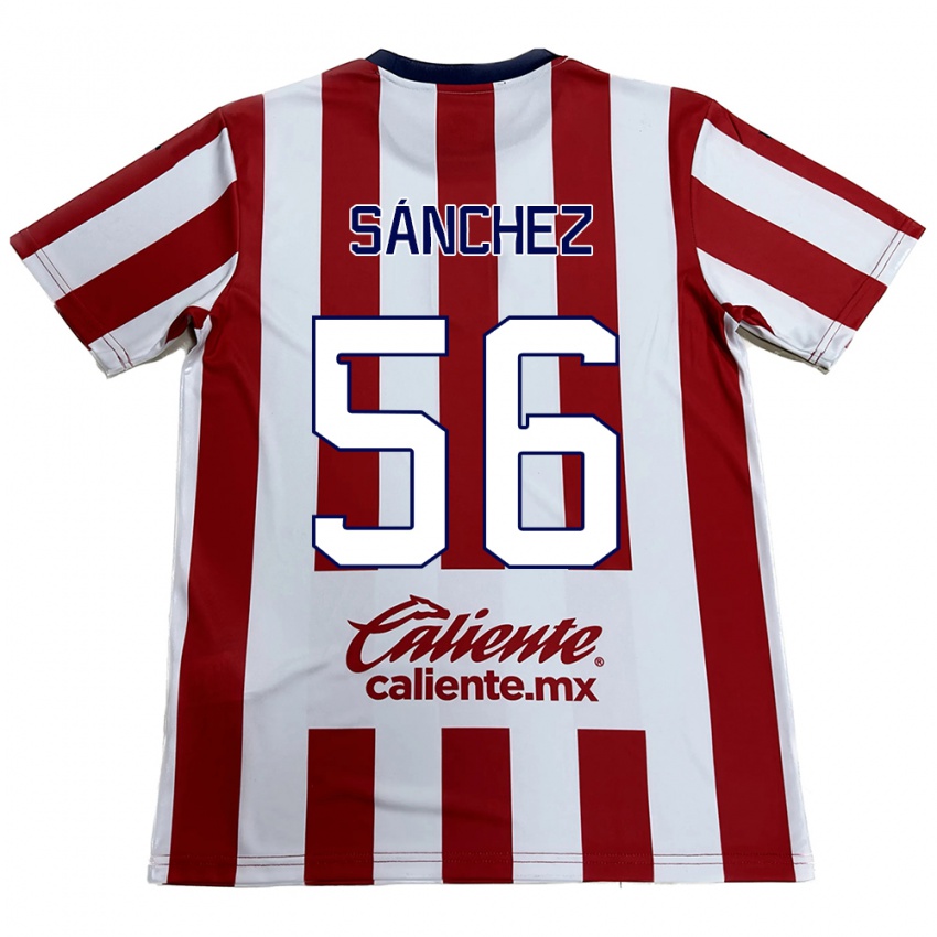 Bambino Maglia Benjamín Sánchez #56 Rosso Bianco Kit Gara Home 2024/25 Maglietta