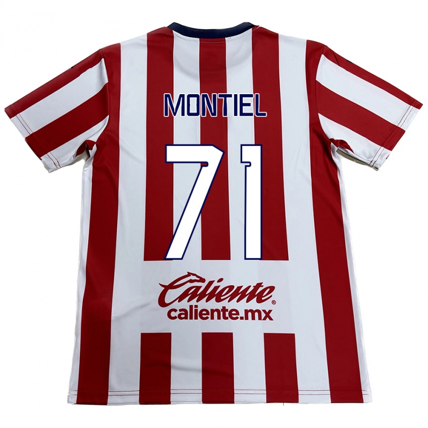 Bambino Maglia Erick Montiel #71 Rosso Bianco Kit Gara Home 2024/25 Maglietta