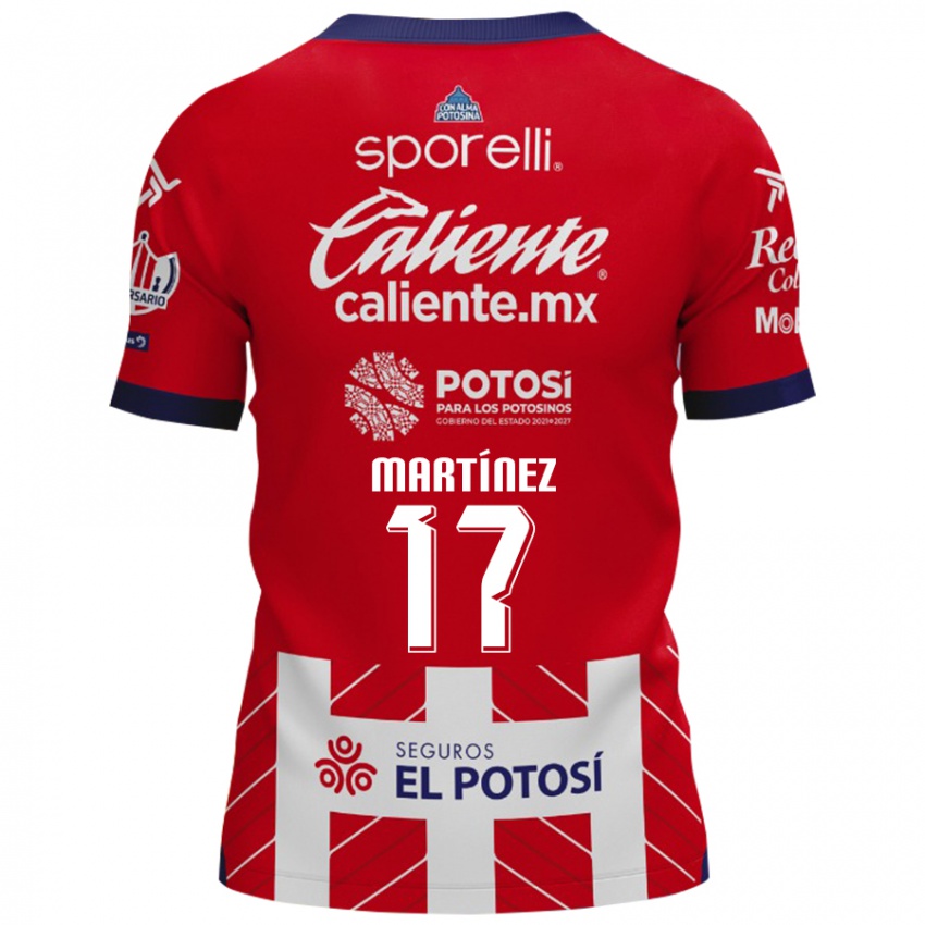 Bambino Maglia Gabriel Martínez #17 Rosso Bianco Kit Gara Home 2024/25 Maglietta