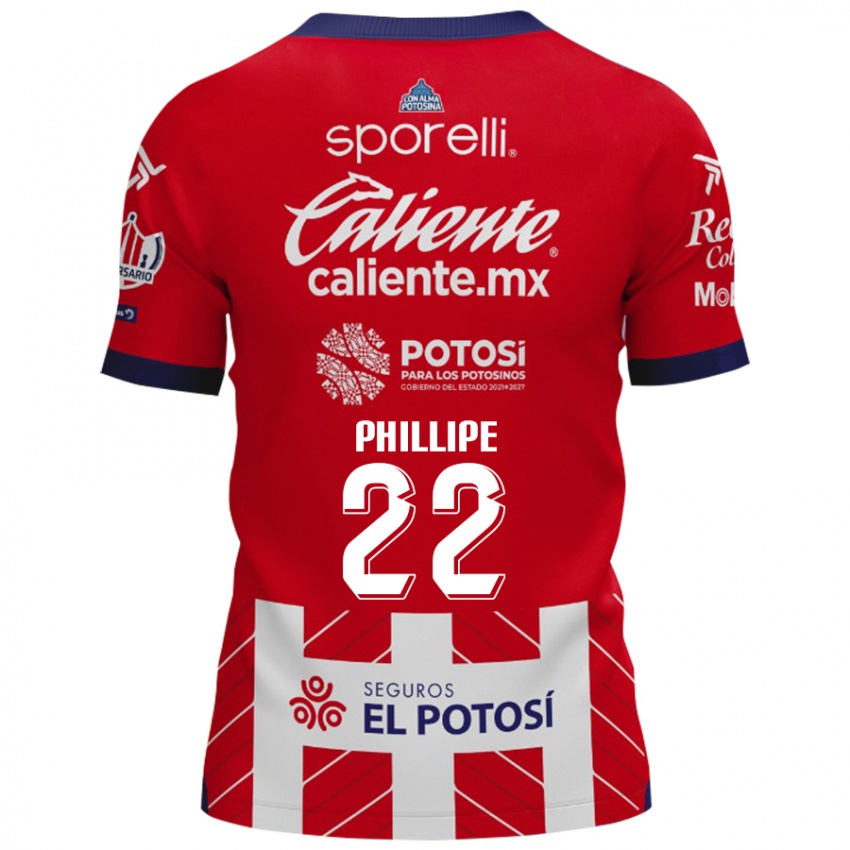 Bambino Maglia Yan Phillipe #22 Rosso Bianco Kit Gara Home 2024/25 Maglietta