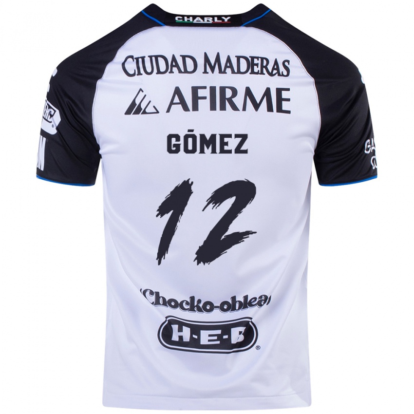 Bambino Maglia Jaime Gómez #12 Nero Blu Kit Gara Home 2024/25 Maglietta