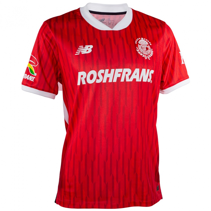 Bambino Maglia Juan López #210 Rosso Bianco Kit Gara Home 2024/25 Maglietta