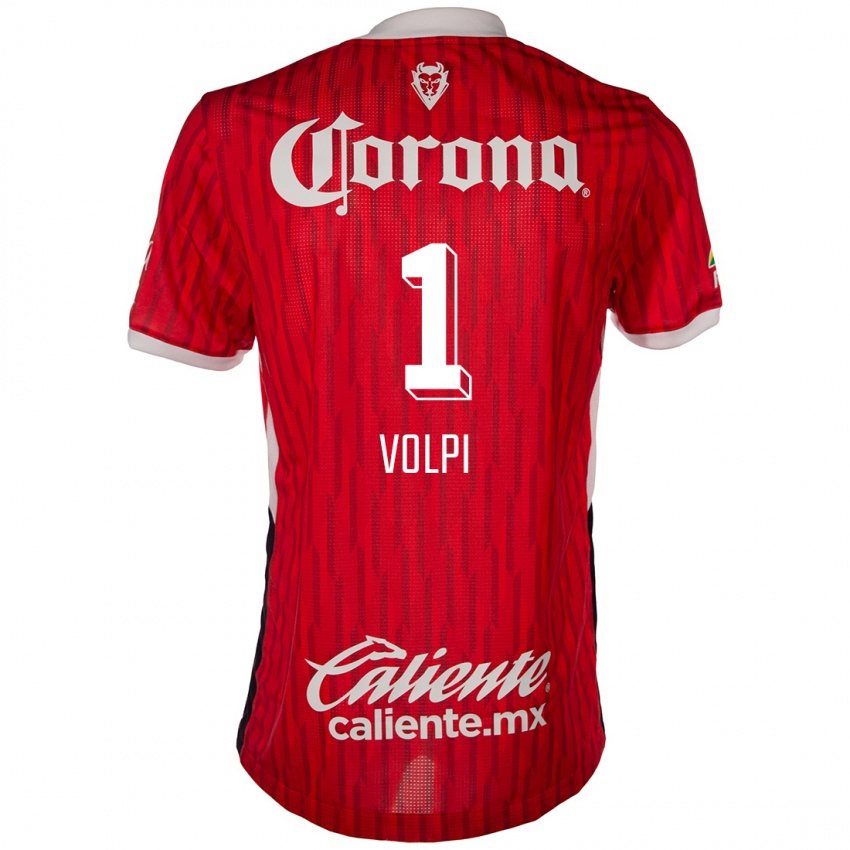 Bambino Maglia Tiago Volpi #1 Rosso Bianco Kit Gara Home 2024/25 Maglietta