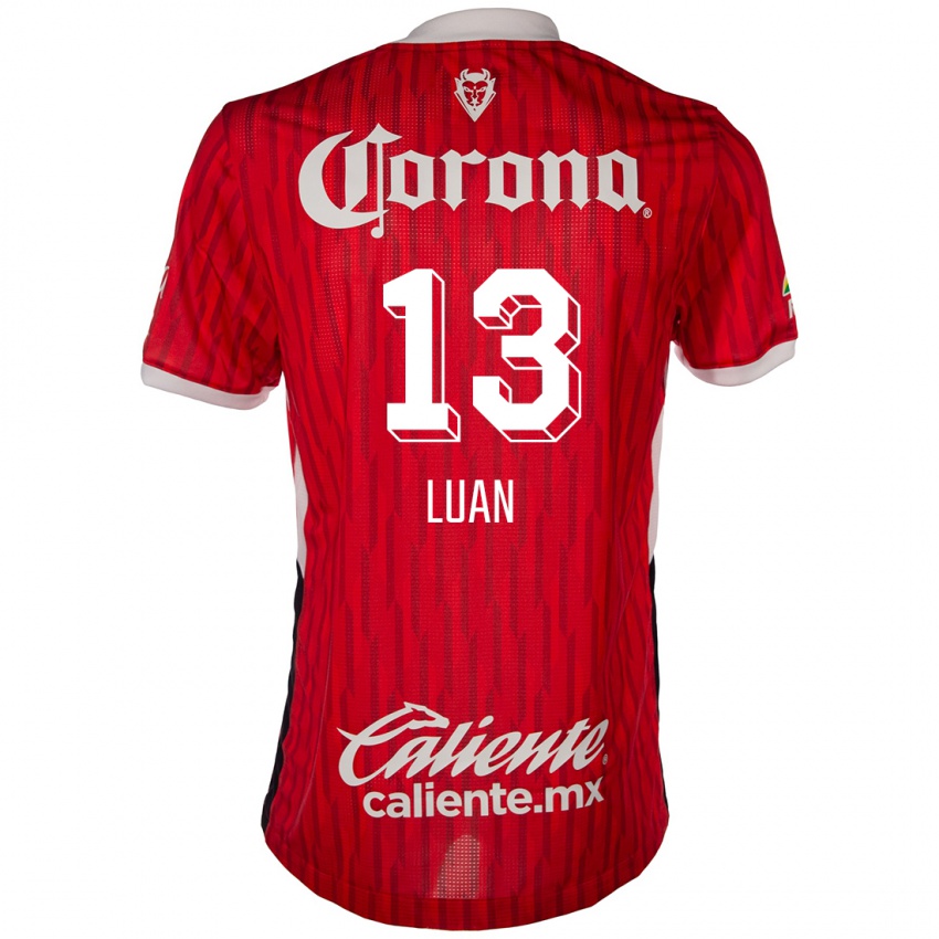 Bambino Maglia Luan #13 Rosso Bianco Kit Gara Home 2024/25 Maglietta