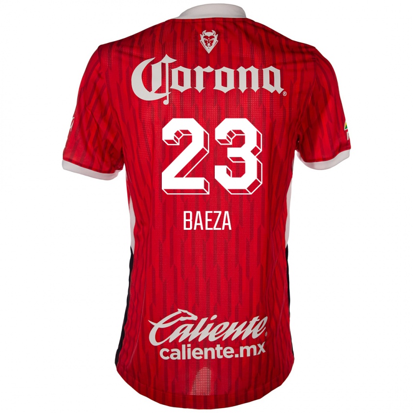 Bambino Maglia Claudio Baeza #23 Rosso Bianco Kit Gara Home 2024/25 Maglietta